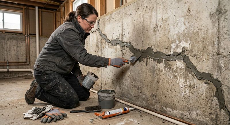 Cracked Basement Floor Repair in Nassau County, FL