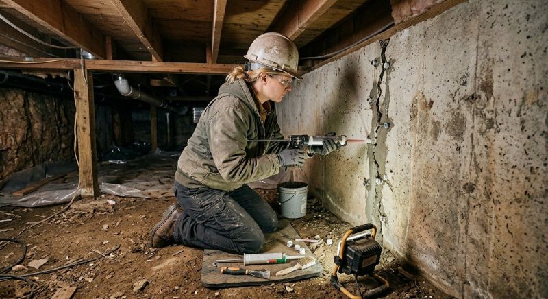 Cracked Foundation Repair in Woodbine, GA